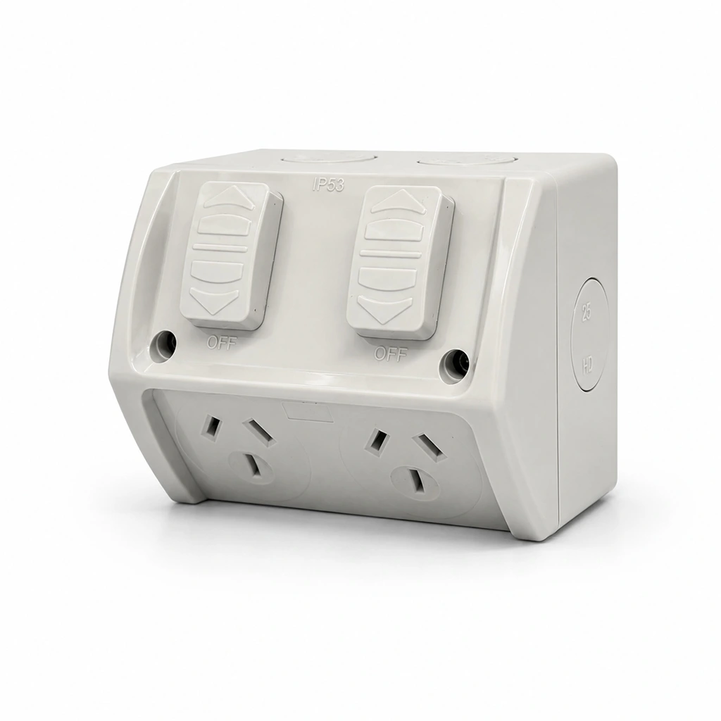 15A Double Weatherproof Power Point IP53 3 15A Double Weatherproof Power Point IP53