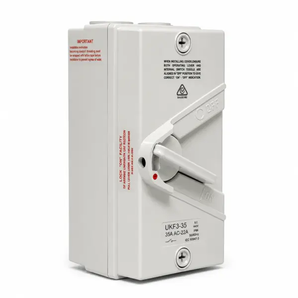 Best Three-Phase Isolator Switches for Electrical Protection in NZ 22 35A 3 Phase Isolator Switch IP65