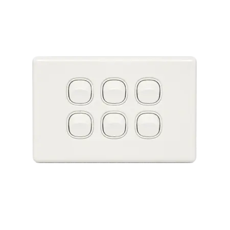 Horizontal 6 Gang Light Switch