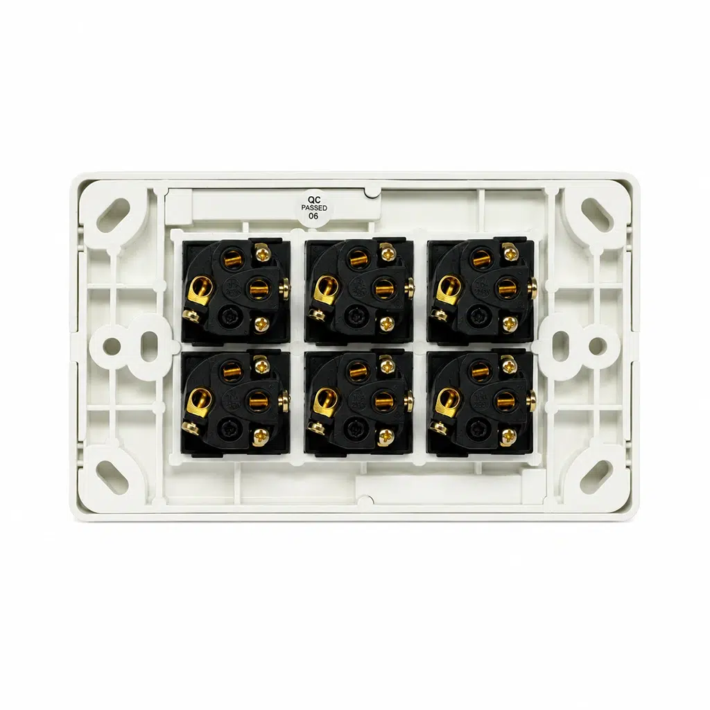Classic 6 Gang Light Switch 4 Horizontal 6 Gang Light Switch