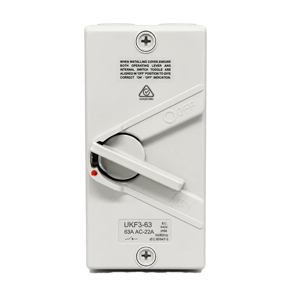 63A 3 Phase Isolator Switch IP65 1 63A 3 Phase Isolator Switch IP65
