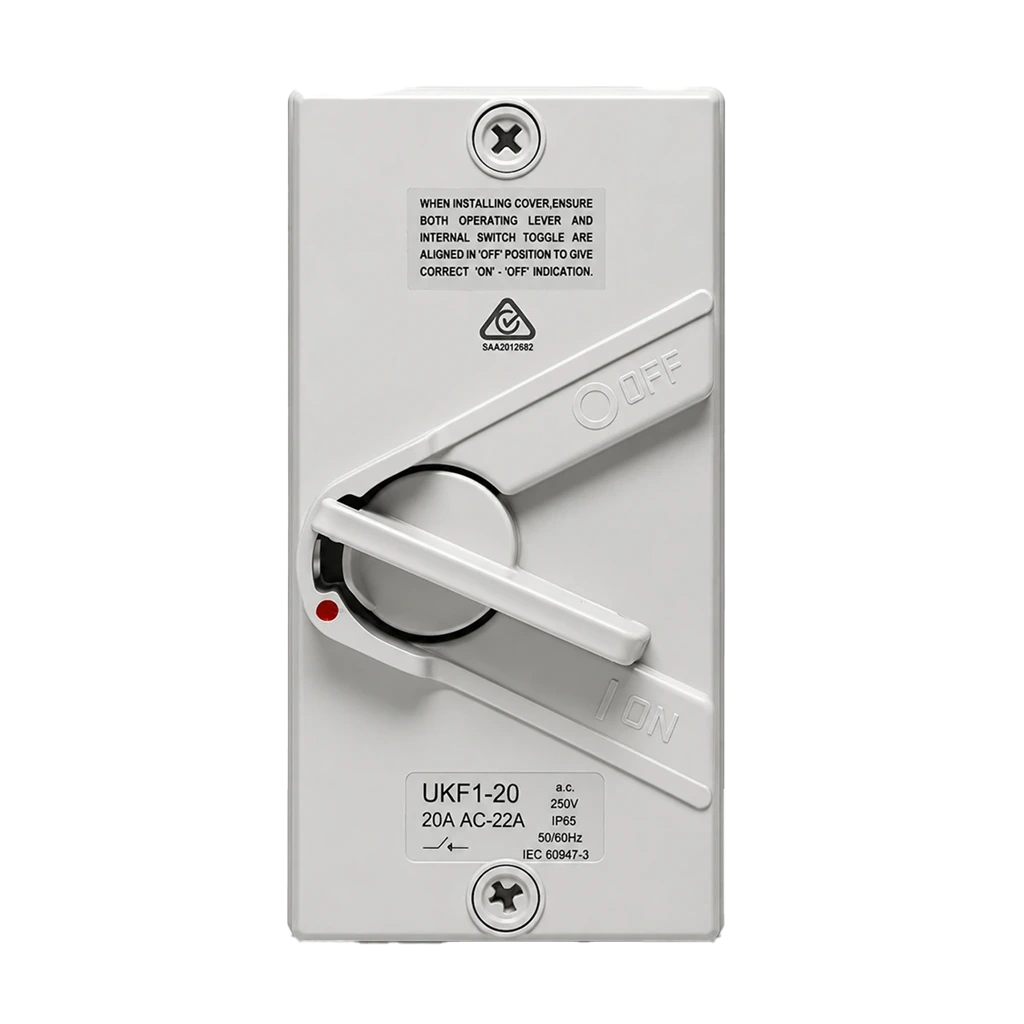 Isolator Switch 20A 1 Phase - IP65 1 Isolator Switch 20A 1 Phase - IP65