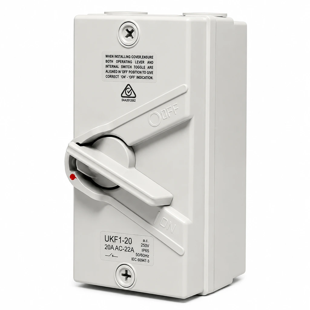 Isolator Switch 20A 1 Phase - IP65 3 Isolator Switch 20A 1 Phase - IP65