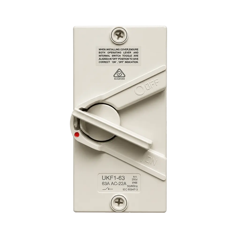 Isolator Switch 63A 1 Phase - IP65 1 Isolator Switch 63A 1 Phase - IP65