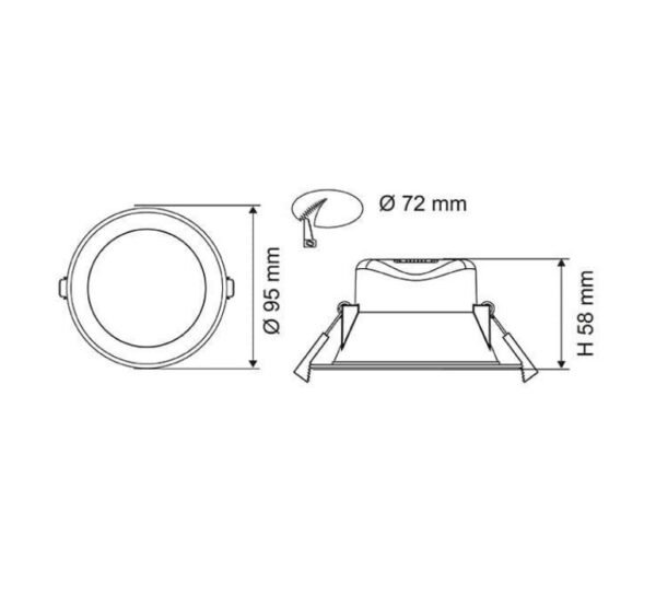 7W LED downlight