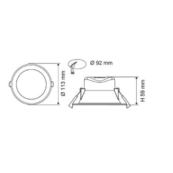 8W dimmable downlight