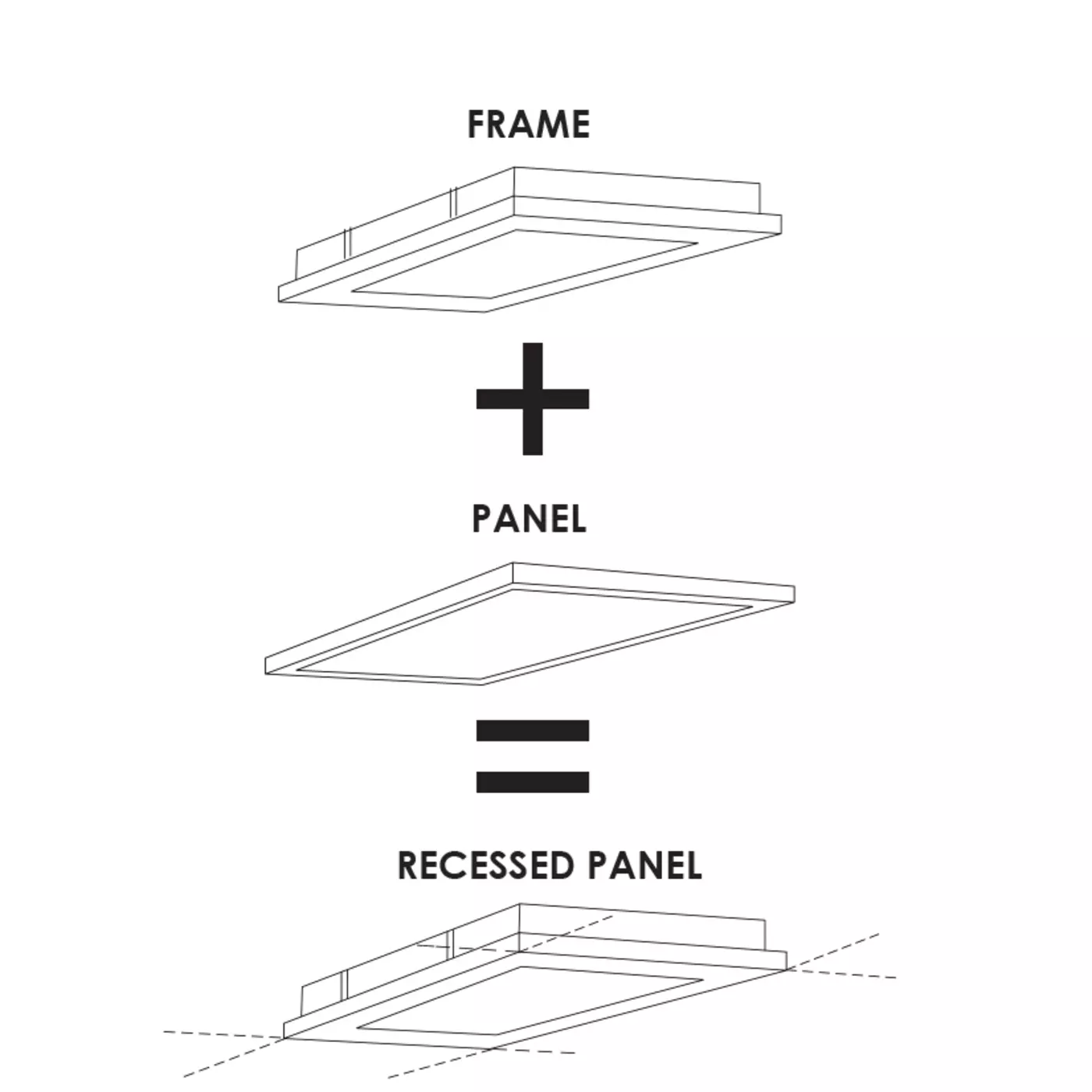 Panel Light Ceiling Frame - 610 x 610 mm - Image 2