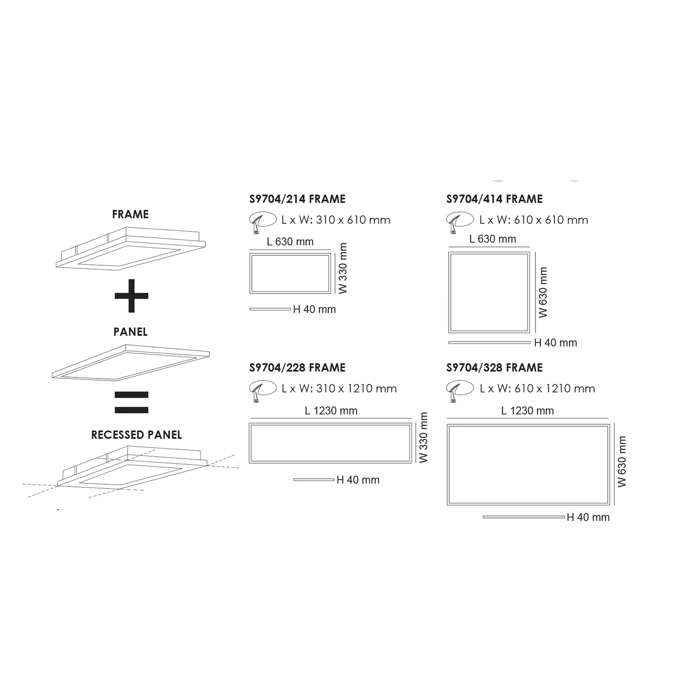 Panel Light Ceiling Frame