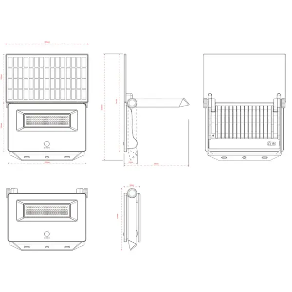 LED Flood Lights for Driveways, Yards, Warehouses & Commercial Sites 11 17W LED Solar Flood Light - PIR Motion Sensor