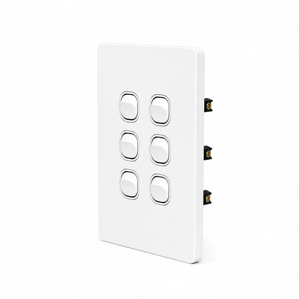 Signature Light Switch 10A – 6 Gang 3 Light Switch 10A – 6 Gang