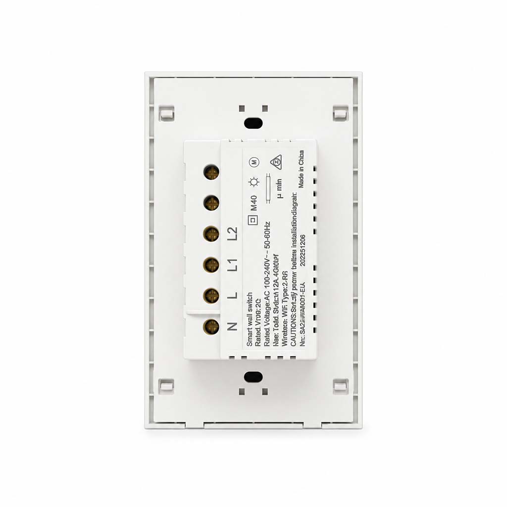 Smart WiFi Touch Switch – 2 Gang Vertical 4 Smart WiFi Touch Switch – 2 Gang Vertical