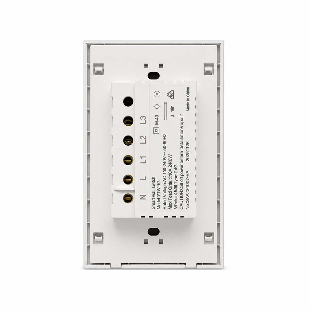 Smart WiFi Touch Switch – 3 Gang Vertical 5 Smart WiFi Touch Switch – 3 Gang Vertical